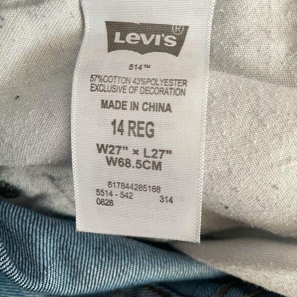 Levi’s 514 Dark Denim Jeans 14 Regular 27/27 - Picture 8 of 8